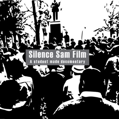 Black and white Silence Sam movie poster