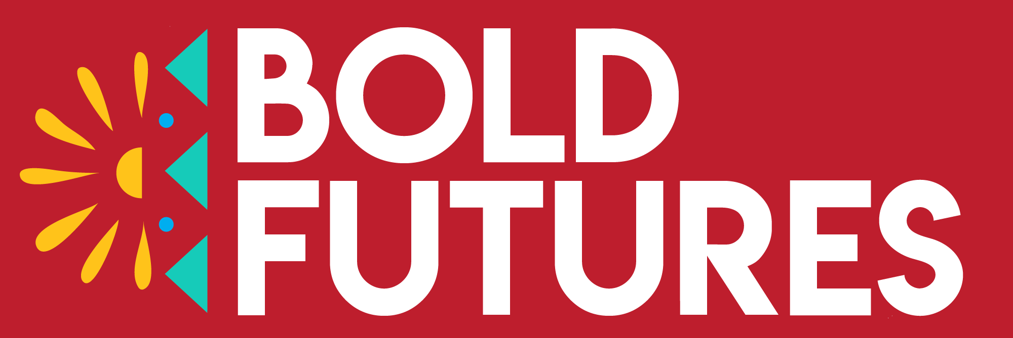 Red Bold Futures Logo with white text and yellow sunburst