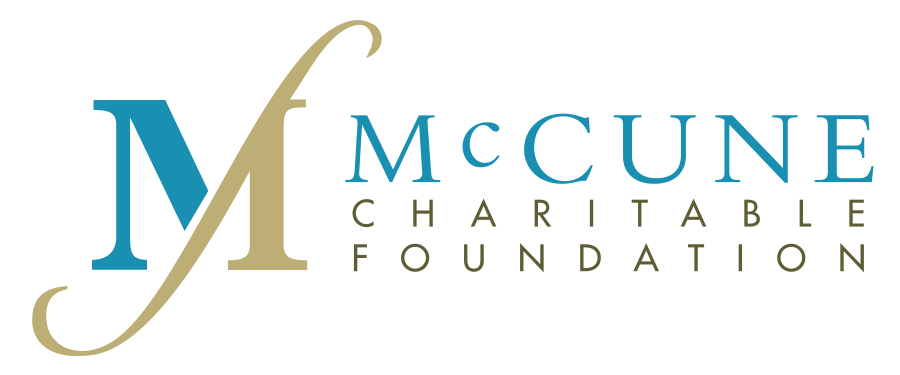 McCune Charitable Foundation logo in teal and khaki